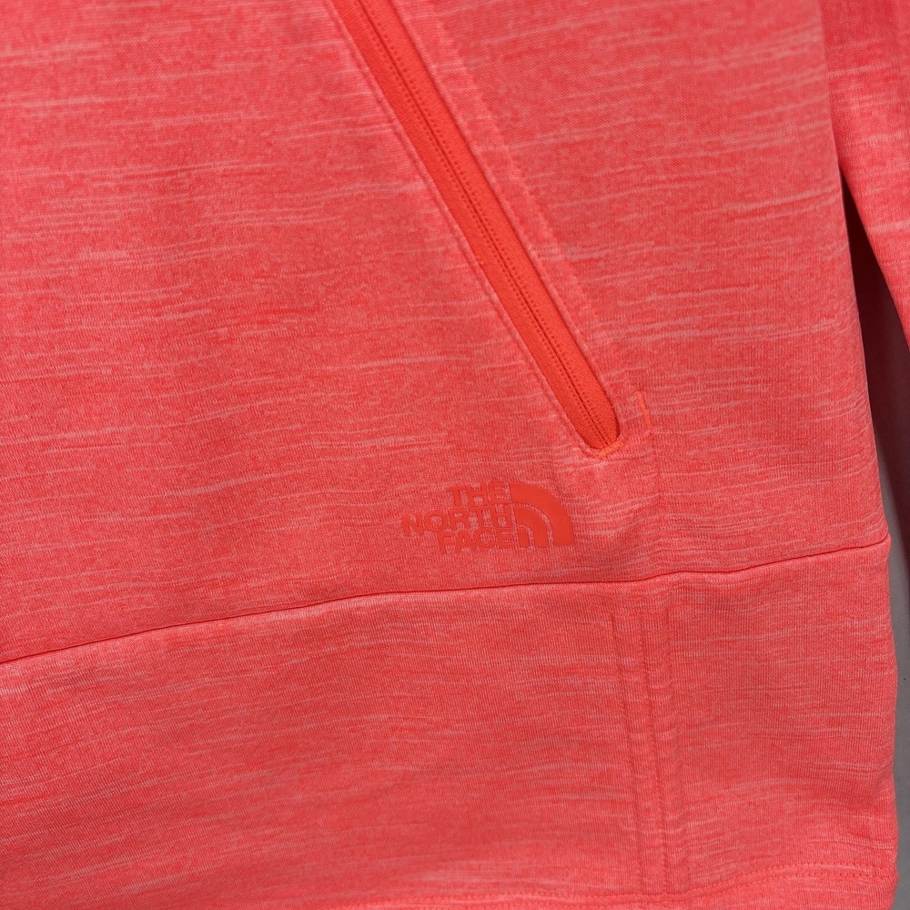 The North Face Hoodie Womens XL Red Pink Pullover Sweatshirt Fleece Lined Long - Picture 5 of 14